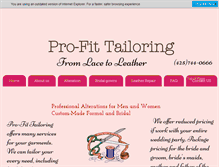 Tablet Screenshot of profittailoring.com